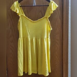 Torrid Supersoft Yellow Ruffle Tank Top